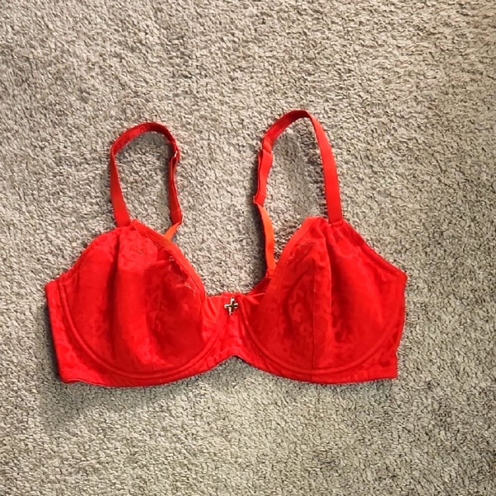 Tagged By Savage Red Quarter Cup Underwire Bra